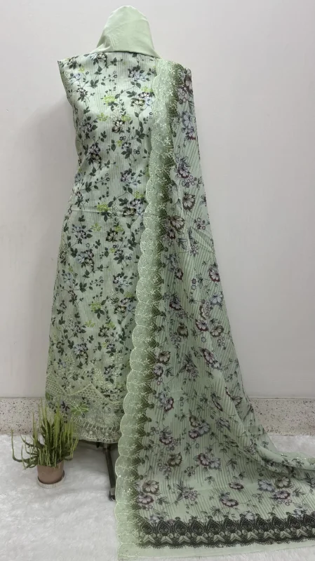 Unstitch Premium Quality Three Piece