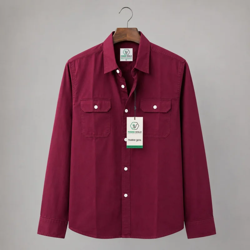 Premium Double Pocket Oxford Cotton Shirt | Full Sleeve | 100% Cotton