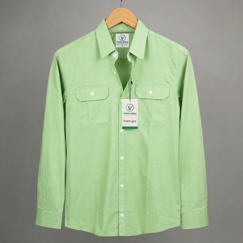 Premium Double Pocket Oxford Cotton Shirt | Full Sleeve | 100% Cotton