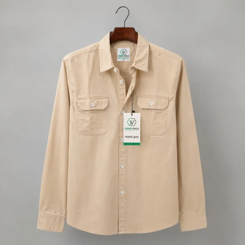 Premium Double Pocket Oxford Cotton Shirt | Full Sleeve | 100% Cotton