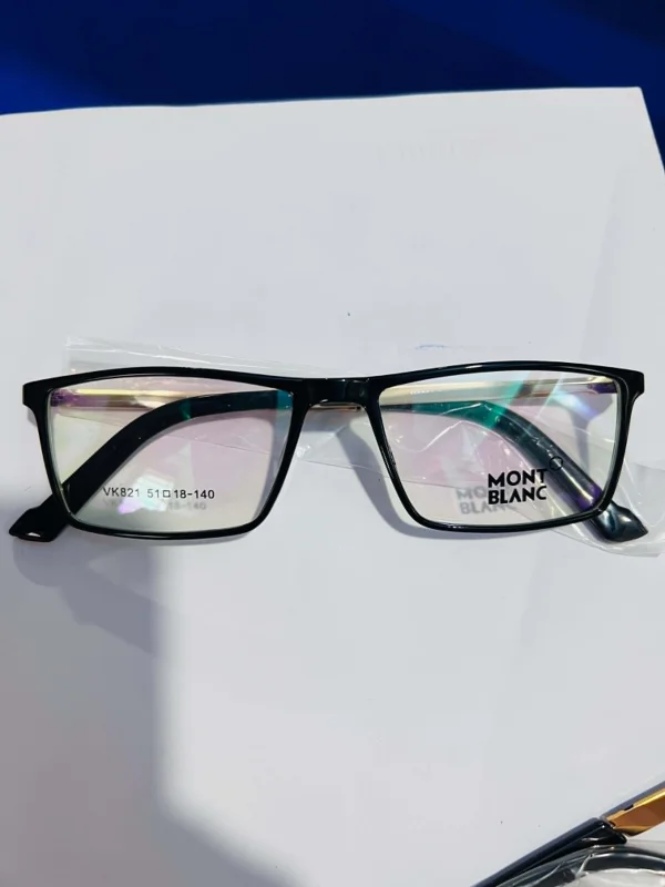 Custom Premium Black Rectangular Eyeglass Frame | Lightweight Optical Glasses for Men & Women