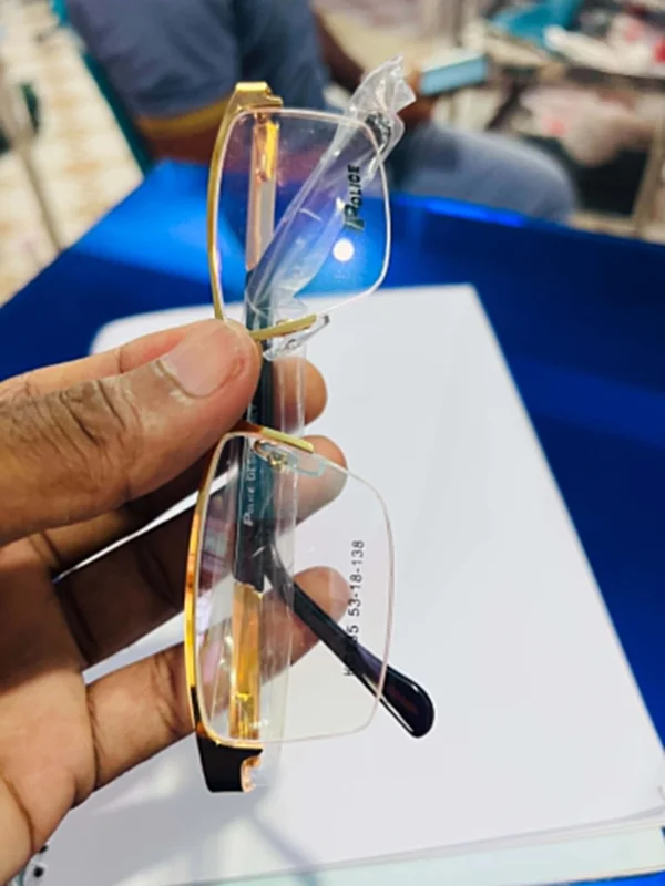 Custom Premium Gold Rimless Eyeglass Frame | Lightweight Optical Glasses for Men & Women
