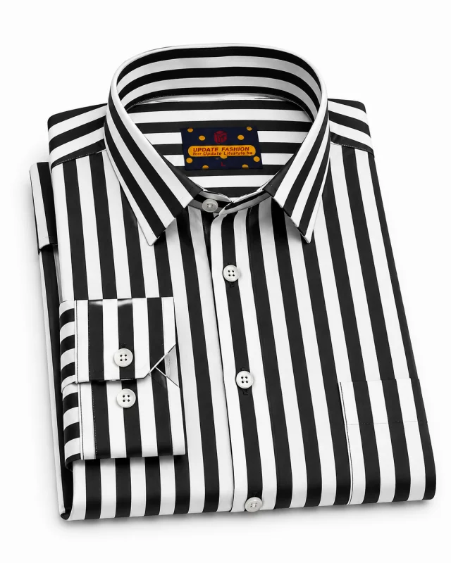 Men’s Premium Striped Shirt – 100% Oxford Cotton Formal & Casual Wear