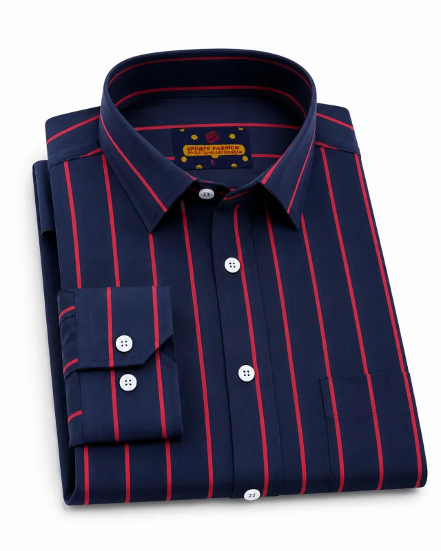 Men’s Premium Striped Shirt – 100% Oxford Cotton Formal & Casual Wear