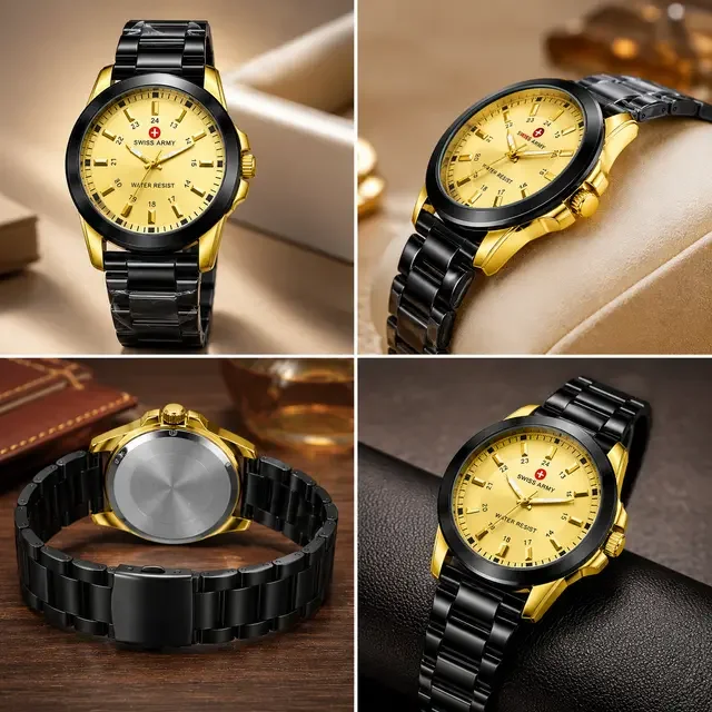 Premium Swiss Army Style Wrist Watch ✨