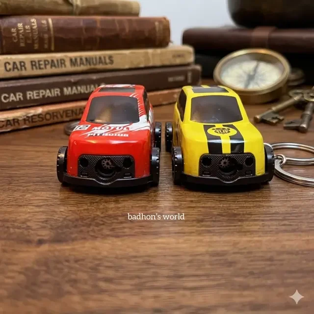 Miniature toy car keychains